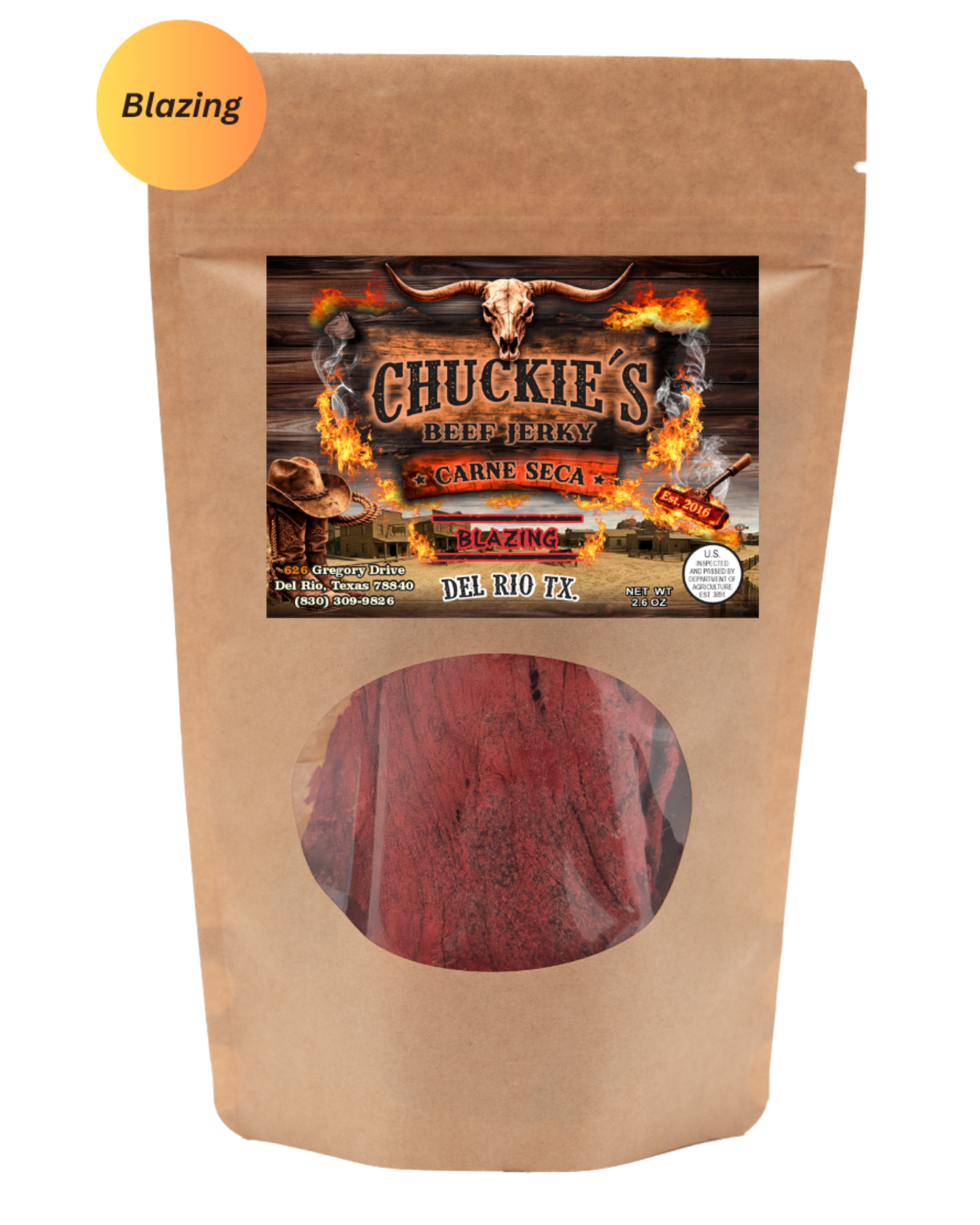 Blazing Beef Jerky Medium Bag