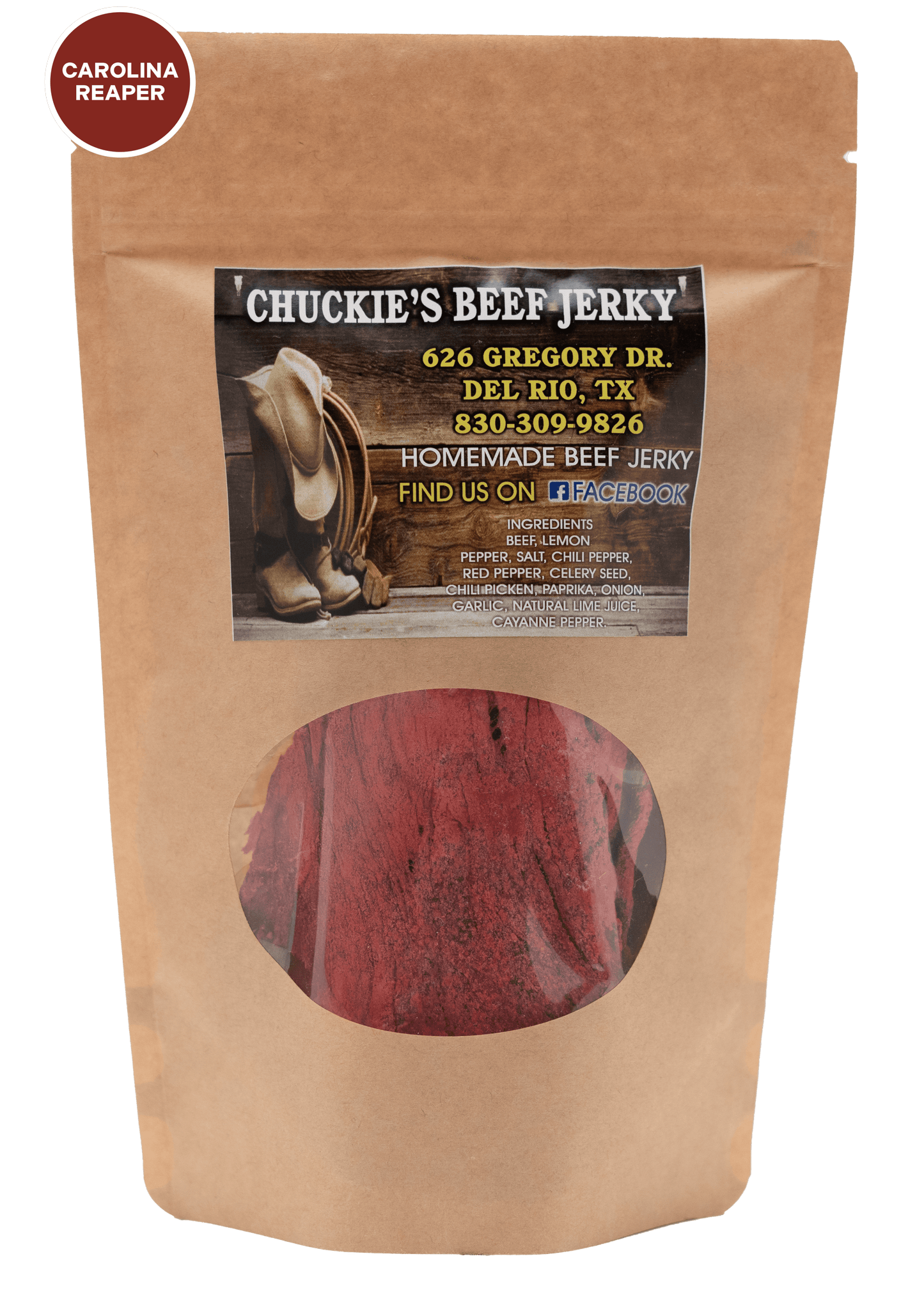 Carolina Reaper Beef Jerky Large Bag