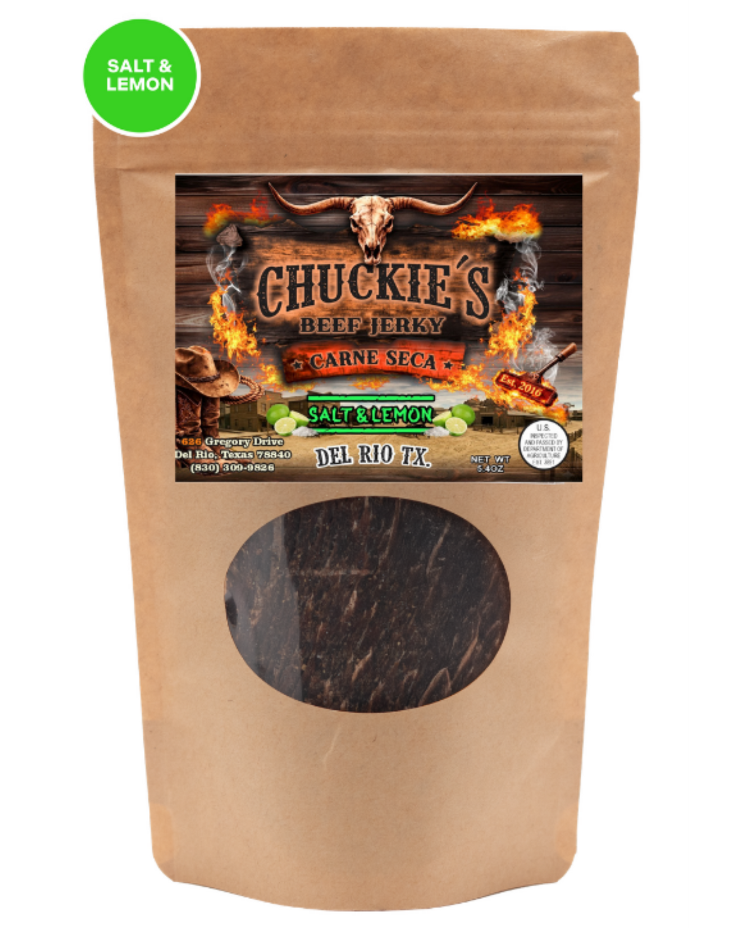 Salt & Lemon Beef Jerky Large Bag