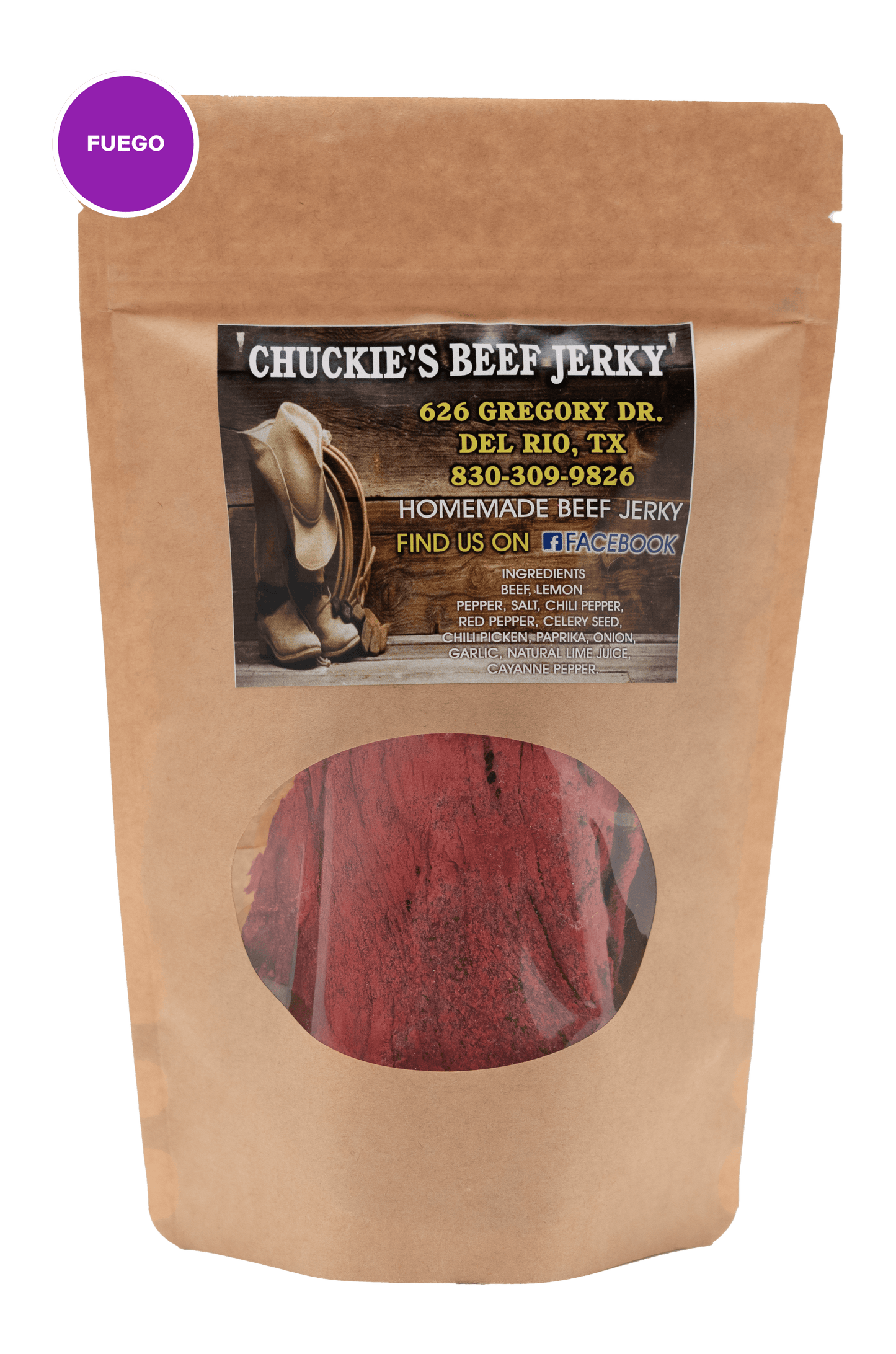 Fuego Large Beef Jerky Bag